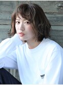 カジュアル　カーリー　パーマ　くしゃくしゃ　楽　ボブ