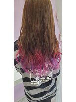 メルシー(Merci)&nbsp;【Ｍｅｒｃｉ】裾カラー☆ピンク×パープルMIX