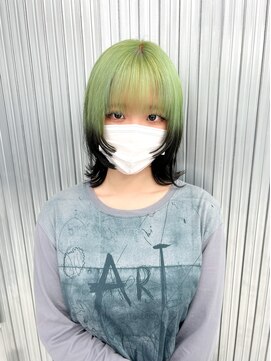 キバ(kva) ▽□□▽ルーツカラー×ライムグリーンカラー