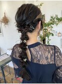 編みおろしヘアセット