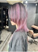 インナーカラーピンクカラー