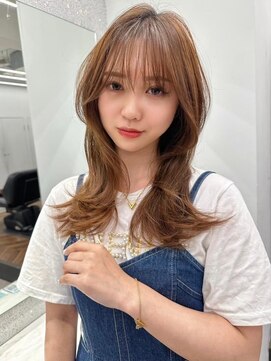 ワールドオーダー 天王寺店(WORLD ORDER) デザインカラー/レイヤーカット/ウェットヘア/オリーブベージュ