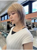 韓国前髪顔周りレイヤー×ハイトーン[心斎橋/髪質改善]