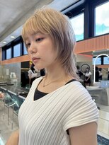 ロンド ストラーダ 心斎橋(Lond strada)&nbsp;韓国前髪顔周りレイヤー×ハイトーン[心斎橋/髪質改善]