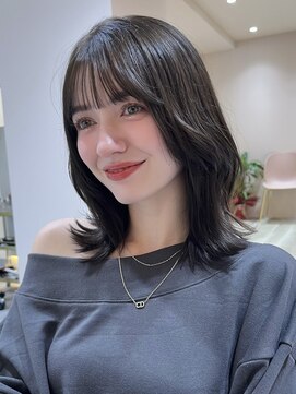 サンド ミュウ 横浜店(sand mieu) ボブディオリーブベージュ髪質改善縮毛矯正フェイスレイヤー