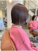 面長×切りっぱなしボブ☆20代/30代/40代/50代