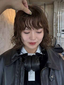 前髪カット+前髪パーマ