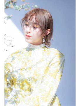 ヴェチカ 京橋店(Vechika) くびれボブ/切りっぱなしボブ/ベージュブラウン