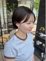 クラン エン バイ ヘッドライト 二子玉川店(clan en. by HEADLIGHT) 二子玉/外はねレイヤーボブ/ミニボブ/オリーブベージュ