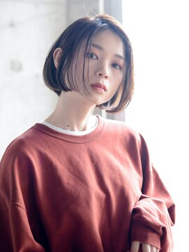 エムクランメイクス 原宿 表参道(m.clan MAKE'S) 大人かわいい/イメチェン/ラベンダーカラー/ミニボブ/前髪/黒髪