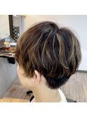 コントラストハイライト　コントラストカラー　ショート