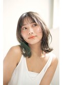 ミディアムヘア/ショコラベージュ/ボブルフ/新宿