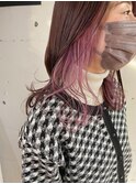 フェイスフレーミング×ピンクベージュ♪