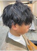 ツイストスパイラルパーママッシュメンズパーマ波巻きパーマ