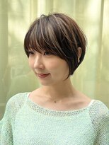 ロンド パルティール 大宮(Lond partir)&nbsp;カールセミディシアカラー姫カットダークアッシュショート