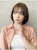 【Say.中村】内巻きボブ×チョコレートカラー×シースルーバング