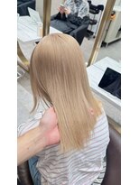 ロンド レア 天神大名店(Lond Le’a) デザインカラー/レイヤーカット/ウェットヘア/オリーブベージュ