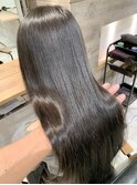 オリーブグレージュ　アッシュカラー　髪質改善　水越