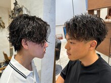 【ツイストスパイラルパーマ×センターパート】［メンズ/メンズパーマ/スパイラルパーマ/津田沼］