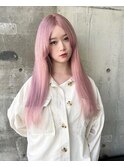 ダブルカラーピンクブリーチハイトーン