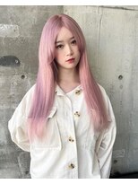 ガルボ ヘアー(garbo hair) ダブルカラーピンクブリーチハイトーン