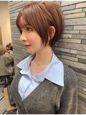 大人可愛い20代30代40代ナチュラルショートボブ前下がり