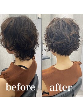 ヘアサロン ドットプラス 町田店(dot. plus) 伸ばしかけショートパーマ/くびれヘア/夏のヘアアレンジ/町田