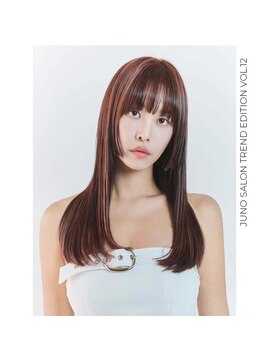 韓国ヘア ぷつんとボブ ケラチン 髪質改善 前髪 デザインカラー