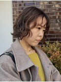 ▽ ショートパーマヘアレイヤーパーマボブニュアンスボブパーマ