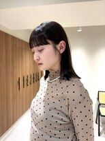 エンス 銀座(Ence) ダークラベンダー/レイヤーボブ/韓国巻き/顔周りカット/銀座