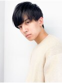 爽やかメンズ☆無造作ツーブロックマッシュナチュラル黒髪
