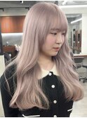 ホワイトベージュダブルカラーピンクハイトーン韓国レイヤー