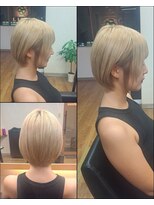 ヘアーデザイン リリー(HAIR DESIGN LiLy) ハイトーンでも上品に♪丸みショートボブ/絶壁解消/似合わせ