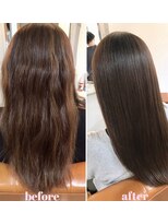 テッコ(tecco.)&nbsp;髪質改善カラーリング+髪質改善縮毛矯正