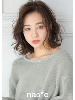 ナオシ トレス 富雄店(nao*c tres)&nbsp;【奈良/富雄nao*c】切りっ放し☆ミディアムヘアの外ハネボブ