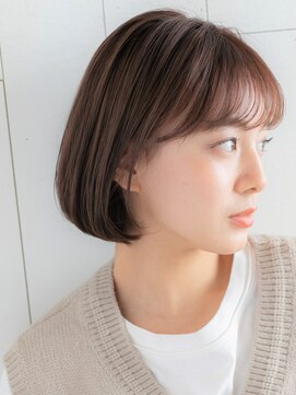 キャリコ(calico) 《calico》＊Aラインのミニボブ☆韓国ヘア＊ピンクグレージュ＊