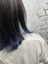 アジールヘア 池袋東口店(agir hair)&nbsp;裾カラーネイビーブルーグラデーションカラーブルーブラック