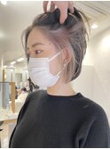 ダブルカラーケアブリーチインナーカラーイルミナカラーミニボブ