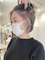サンク 原宿 表参道(cinq)&nbsp;ダブルカラーケアブリーチインナーカラーイルミナカラーミニボブ