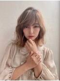 ハイトーンベージュ◇ミディアムヘア