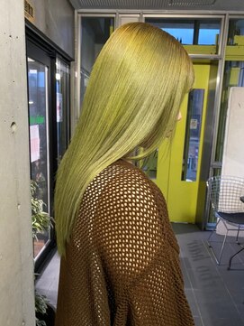 ガルボ ヘアー(garbo hair) ハイトーンカラー10代20代ケアブリーチライムグリーンカラー