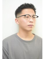 カーウォッシュバーバー(CARWASH BARBER)&nbsp;アップバングスキンフェード束感ショートアッシュブラック0106