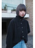 大人ハイトーンレイヤーボブウルフ切りっぱなしボブミニボブ