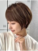 30代40代大人女性/前髪ありショートボブ/ショートヘア/髪質改善
