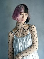 ハイトーンカラーデザインカラーミニボブショートヘア