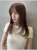 レイヤーカット/透明感カラーベージュ/くびれヘア/渋谷表参道
