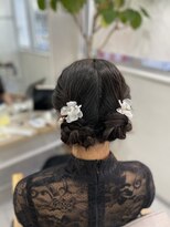 ミエル ヘア 新宿(miel hair) チャイナ風アップヘアセット