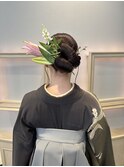 【卒業式】袴着付け・生花ヘアアレンジ.