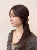 美髪レイヤーカット/顔まわりレイヤー/くびれミディアムレイヤー