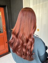 ロダット 横浜(LODAT by little)&nbsp;ロングヘアブリーチ無しチェリーブラウン赤髪【LODAT横浜】